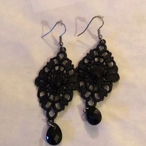 Black beads earring